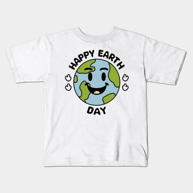 Happy Earth Day Kids T-Shirt by SimpliPrinter